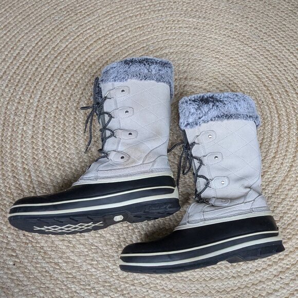 Khombu Emily Suede and Faux Fur Lined Snow / Winter Boots Size 11 - Picture 5 of 13
